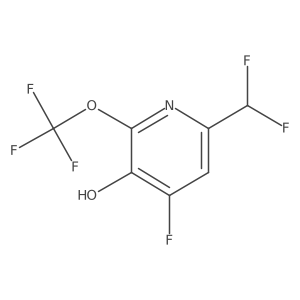 4-Fluoro-6-(difluoromethyl)-3-hydroxy-2-(trifluoromethoxy)pyridine Structure