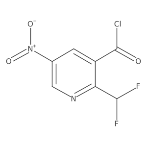 2-(Difluoromethyl)-5-nitropyridine-3-carbonyl chloride Structure