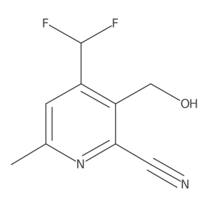 4-(Difluoromethyl)-3-(hydroxymethyl)-6-methylpicolinonitrile结构式