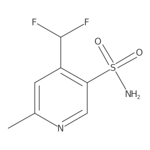 4-(Difluoromethyl)-6-methylpyridine-3-sulfonamide结构式