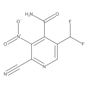 2-Cyano-5-(difluoromethyl)-3-nitroisonicotinamide结构式