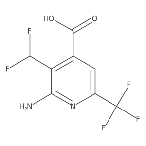2-Amino-3-(difluoromethyl)-6-(trifluoromethyl)isonicotinic acid Structure