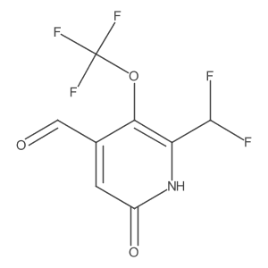 2-(Difluoromethyl)-6-hydroxy-3-(trifluoromethoxy)isonicotinaldehyde Structure