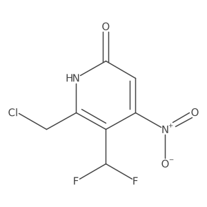 2-(Chloromethyl)-3-(difluoromethyl)-6-hydroxy-4-nitropyridine结构式