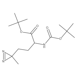 tert-butyl 2-{[(tert-butoxy)carbonyl]amino}-4-(3-methyl-3H-diazirin-3-yl)butanoate Structure