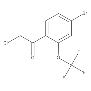 4'-Bromo-2'-(trifluoromethoxy)phenacyl chloride结构式