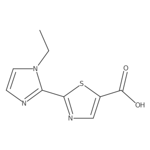 2-(1-Ethyl-1H-imidazol-2-yl)-1,3-thiazole-5-carboxylic acid结构式