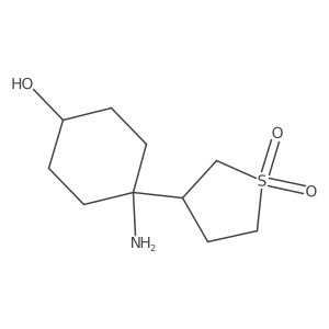 3-(1-Amino-4-hydroxycyclohexyl)-1lambda6-thiolane-1,1-dione结构式