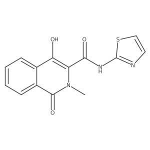 1,2-Dihydro-4-hydroxy-2-methyl-1-oxo-N-2-thiazolyl-3-isoquinolinecarboxamide Structure