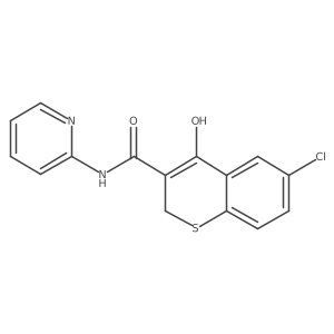 6-Chloro-4-hydroxy-N-2-pyridinyl-2H-1-benzothiopyran-3-carboxamide结构式