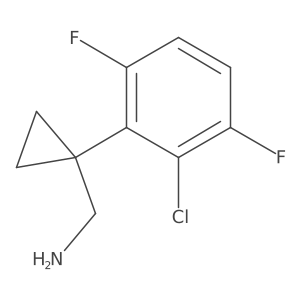 [1-(2-Chloro-3,6-difluorophenyl)cyclopropyl]methanamine结构式