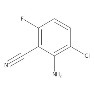 2-Amino-3-chloro-6-fluorobenzonitrile结构式