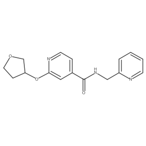 N-(pyridin-2-ylmethyl)-2-((tetrahydrofuran-3-yl)oxy)isonicotinamide Structure