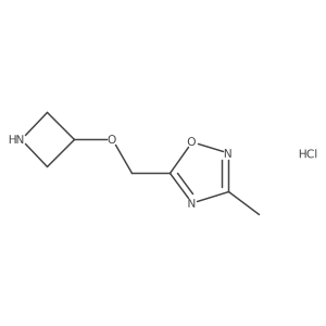 5-[(Azetidin-3-yloxy)methyl]-3-methyl-1,2,4-oxadiazole hydrochloride结构式