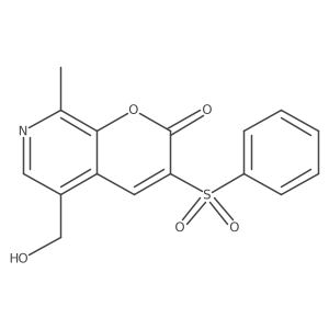 5-(hydroxymethyl)-8-methyl-3-(phenylsulfonyl)-2H-pyrano[2,3-c]pyridin-2-one结构式