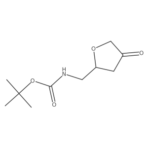 tert-butyl N-[(4-oxooxolan-2-yl)methyl]carbamate结构式