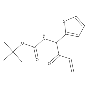 tert-butyl N-[2-oxo-1-(thiophen-2-yl)but-3-en-1-yl]carbamate Structure