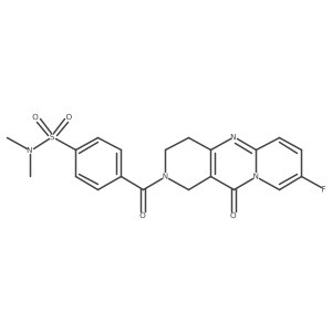 4-(8-fluoro-11-oxo-2,3,4,11-tetrahydro-1H-dipyrido[1,2-a:4',3'-d]pyrimidine-2-carbonyl)-N,N-dimethylbenzenesulfonamide Structure