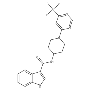 N-(1-(6-(trifluoromethyl)pyrimidin-4-yl)piperidin-4-yl)-1H-indole-3-carboxamide Structure