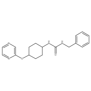 1-Benzyl-3-((1r,4r)-4-(pyrazin-2-yloxy)cyclohexyl)urea Structure