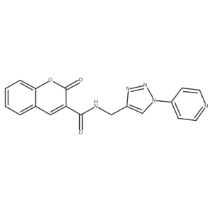 2-oxo-N-((1-(pyridin-4-yl)-1H-1,2,3-triazol-4-yl)methyl)-2H-chromene-3-carboxamide Structure
