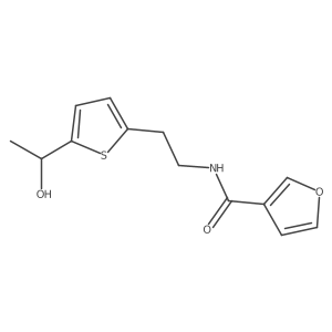 N-(2-(5-(1-hydroxyethyl)thiophen-2-yl)ethyl)furan-3-carboxamide Structure