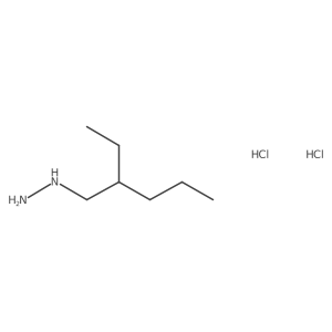 (2-Ethylpentyl)hydrazine dihydrochloride结构式