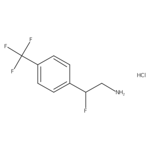 2-Fluoro-2-[4-(trifluoromethyl)phenyl]ethan-1-amine hydrochloride Structure