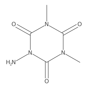 1-Amino-3,5-dimethyl-1,3,5-triazinane-2,4,6-trione结构式