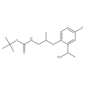 tert-butyl ((S)-2-(2-((R)-1-aminoethyl)-4-fluorophenoxy)propyl)carbamate Structure