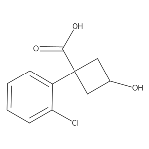 1-(2-Chlorophenyl)-3-hydroxycyclobutane-1-carboxylic acid结构式