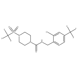 N-{[3-chloro-5-(trifluoromethyl)pyridin-2-yl]methyl}-4-trifluoromethanesulfonylpiperazine-1-carboxamide Structure
