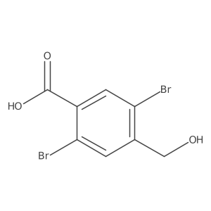 2,5-Dibromo-4-(hydroxymethyl)benzoic acid结构式