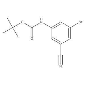 tert-butyl N-(3-bromo-5-cyanophenyl)carbamate Structure