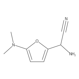2-Amino-2-(5-(dimethylamino)furan-2-yl)acetonitrile结构式