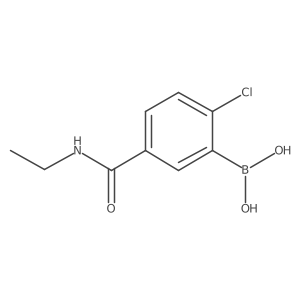 (2-Chloro-5-(ethylcarbamoyl)phenyl)boronic acid结构式