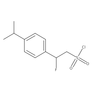 2-Fluoro-2-[4-(propan-2-yl)phenyl]ethane-1-sulfonyl chloride结构式