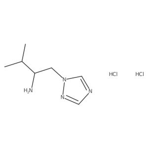 3-methyl-1-(1H-1,2,4-triazol-1-yl)butan-2-amine dihydrochloride结构式