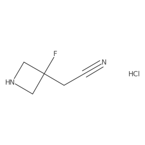 2-(3-Fluoroazetidin-3-yl)acetonitrile hydrochloride Structure