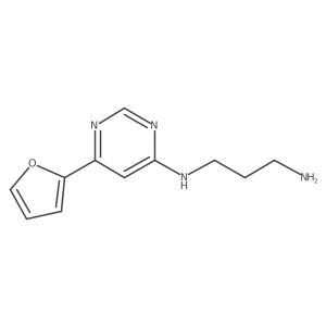 N1-[6-(furan-2-yl)pyrimidin-4-yl]propane-1,3-diamine Structure