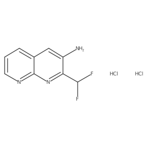2-(Difluoromethyl)-1,8-naphthyridin-3-amine dihydrochloride Structure