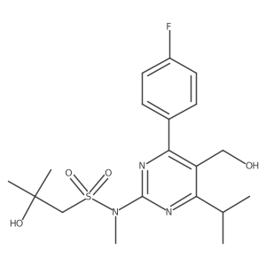 N-[4-(4-fluorophenyl)-5-(hydroxymethyl)-6-propan-2-ylpyrimidin-2-yl]-2-hydroxy-N,2-dimethylpropane-1-sulfonamide Structure
