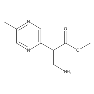Methyl 3-amino-2-(5-methylpyrazin-2-yl)propanoate结构式