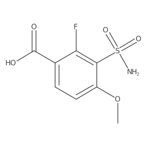 2-Fluoro-4-methoxy-3-sulfamoylbenzoic acid结构式