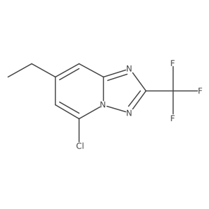 5-Chloro-7-ethyl-2-(trifluoromethyl)-[1,2,4]triazolo[1,5-a]pyridine结构式