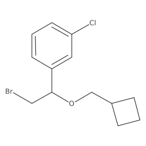 1-[2-Bromo-1-(cyclobutylmethoxy)ethyl]-3-chlorobenzene结构式