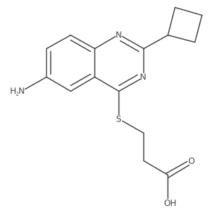 3-[(6-Amino-2-cyclobutylquinazolin-4-yl)sulfanyl]propanoic acid结构式
