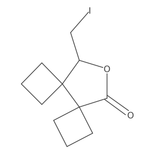11-(Iodomethyl)-10-oxadispiro[3.0.3^{5}.3^{4}]undecan-9-one结构式