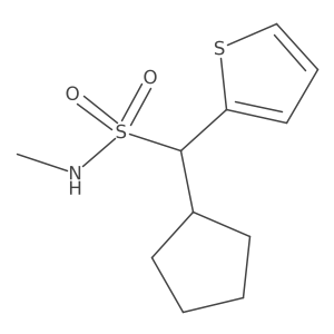 1-cyclopentyl-N-methyl-1-(thiophen-2-yl)methanesulfonamide Structure