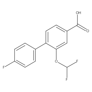 3-(Difluoromethoxy)-4-(4-fluorophenyl)benzoic acid Structure